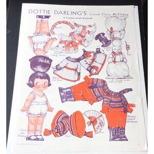 Dottie Darling’s Sister Friend Flora McFlimsy Snowman Winter   Paper Doll